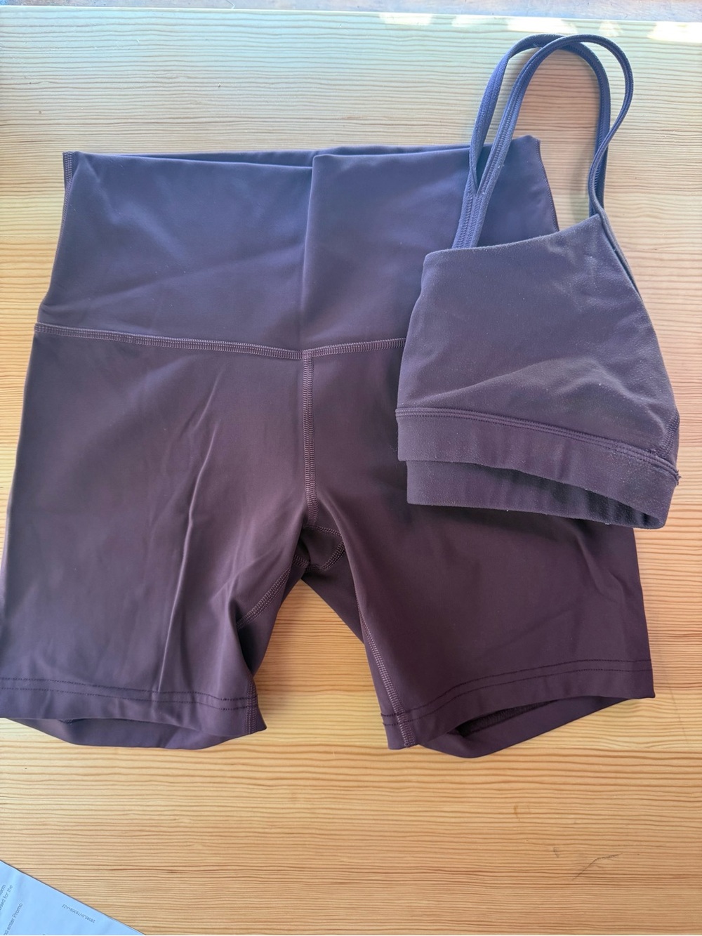 High-Waist Women’s Active Shorts in Deep Plum